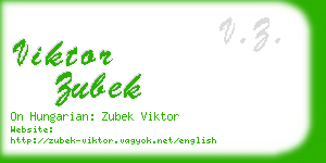 viktor zubek business card